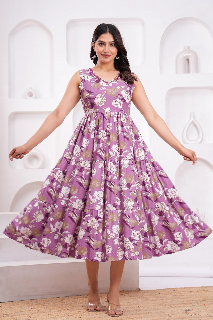 Women's Sleeveless Floral Midi